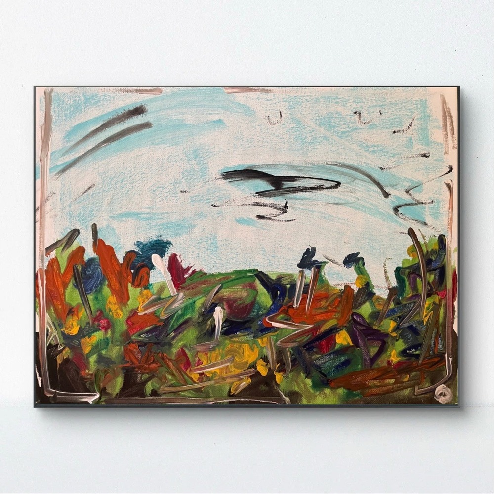 OMAN Landscape 11x14 Abstract Expressionism Signed Original Fine Art 008